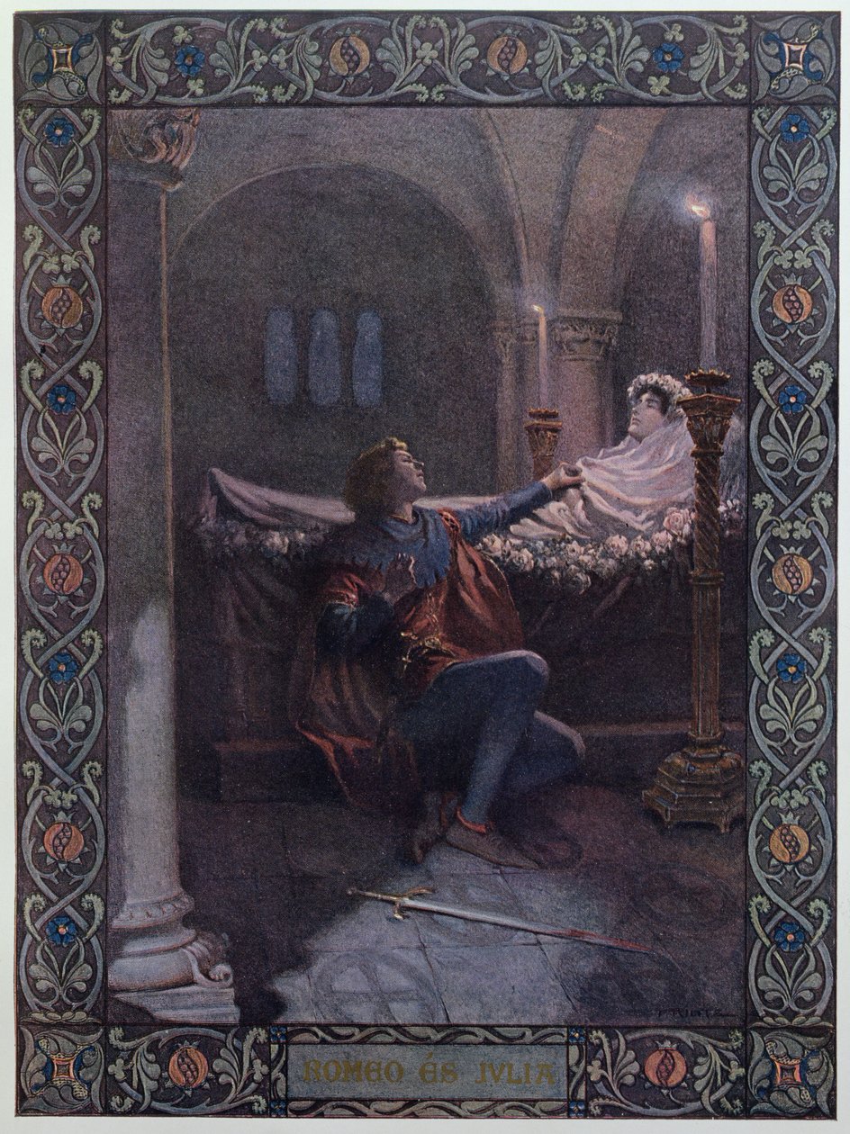 Rómeó és Júlia, 1900 körül alkotó: Christian August Printz