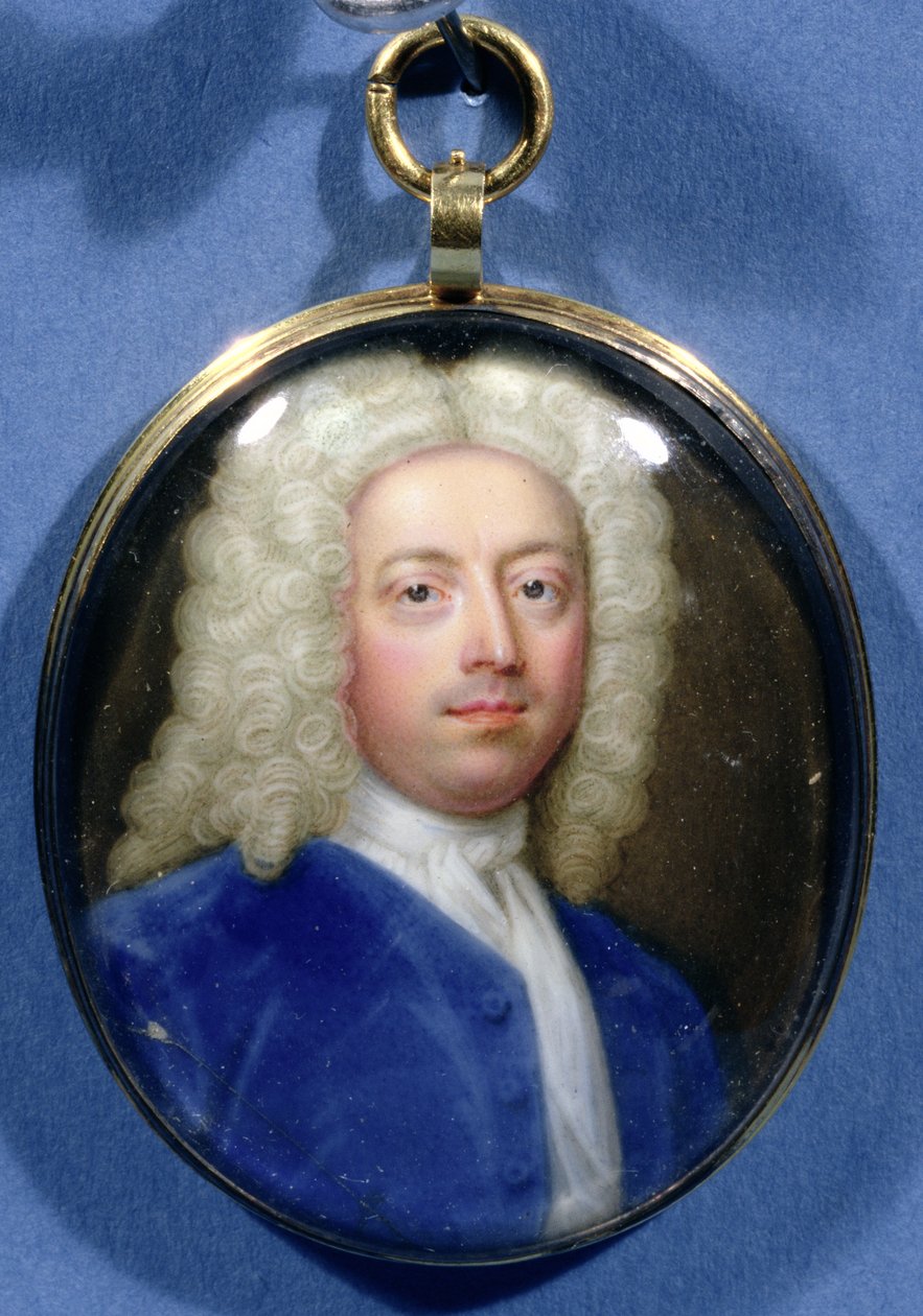 Joseph Addison miniatúrája (1672-1719) alkotó: Christian Friedrich Zincke