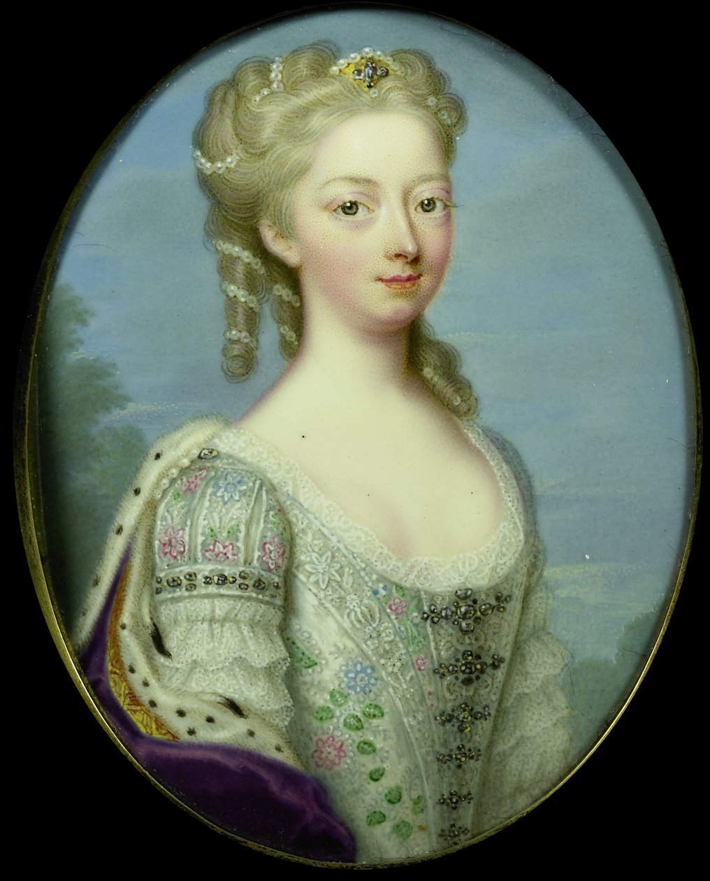 Anne, Royal hercegnő és Orange hercegnő portréja (1709-1759) alkotó: Christian Friedrich Zincke