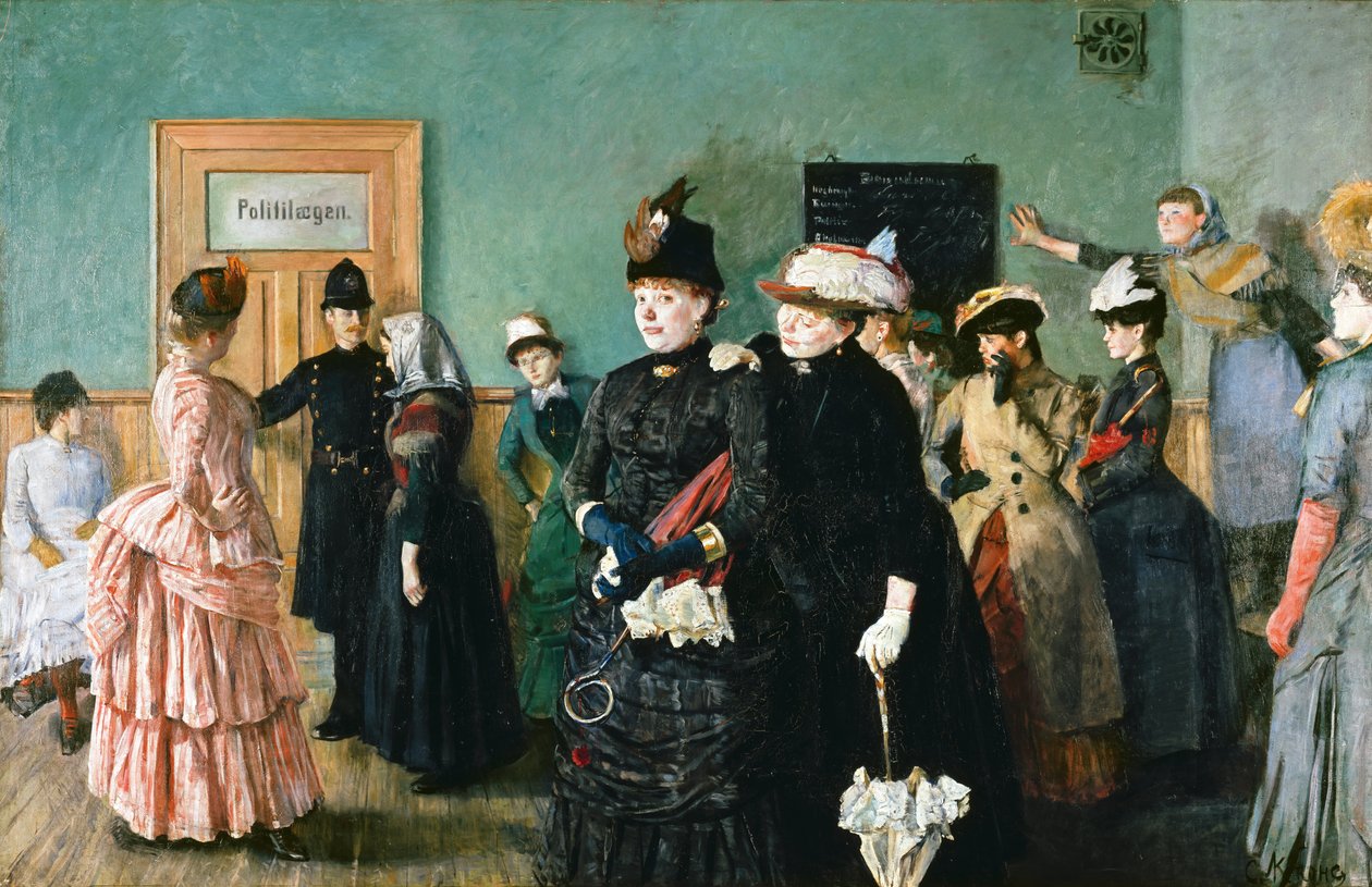 Albertine meglátogatja a rendőrségi sebészt alkotó: Christian Krohg