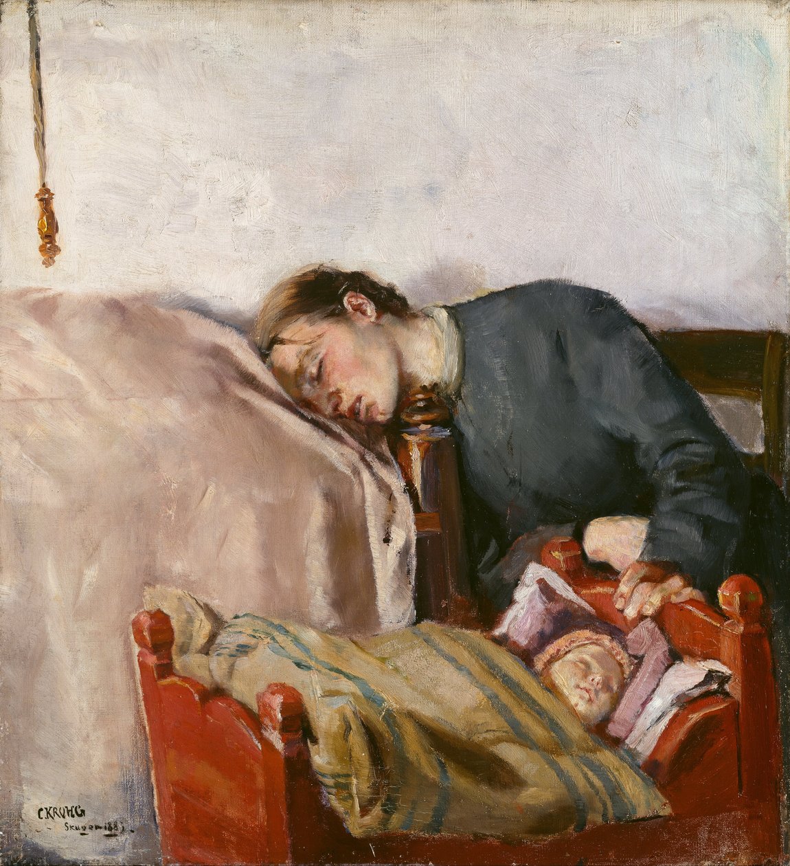 Anya és gyermek alkotó: Christian Krohg