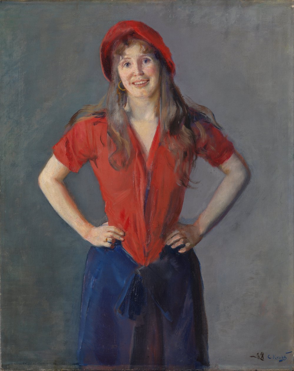 Oda Krohg festő arcképe, szül. Lasson alkotó: Christian Krohg