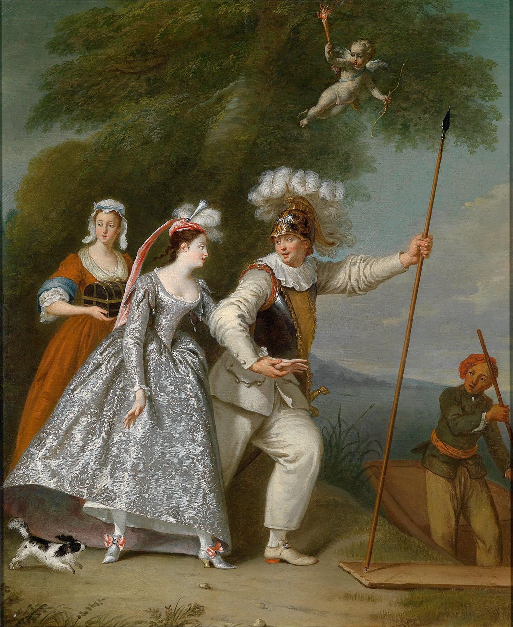 Egy elegáns úriember portréja, mint Pierrot a Commedia dell’Arte-ban alkotó: Christian Wilhelm Ernst Dietrich