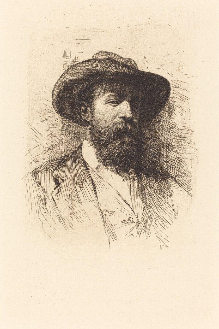 Önarckép (rézkarc, papírra) alkotó: Christian Wilhelm Jacob Unger