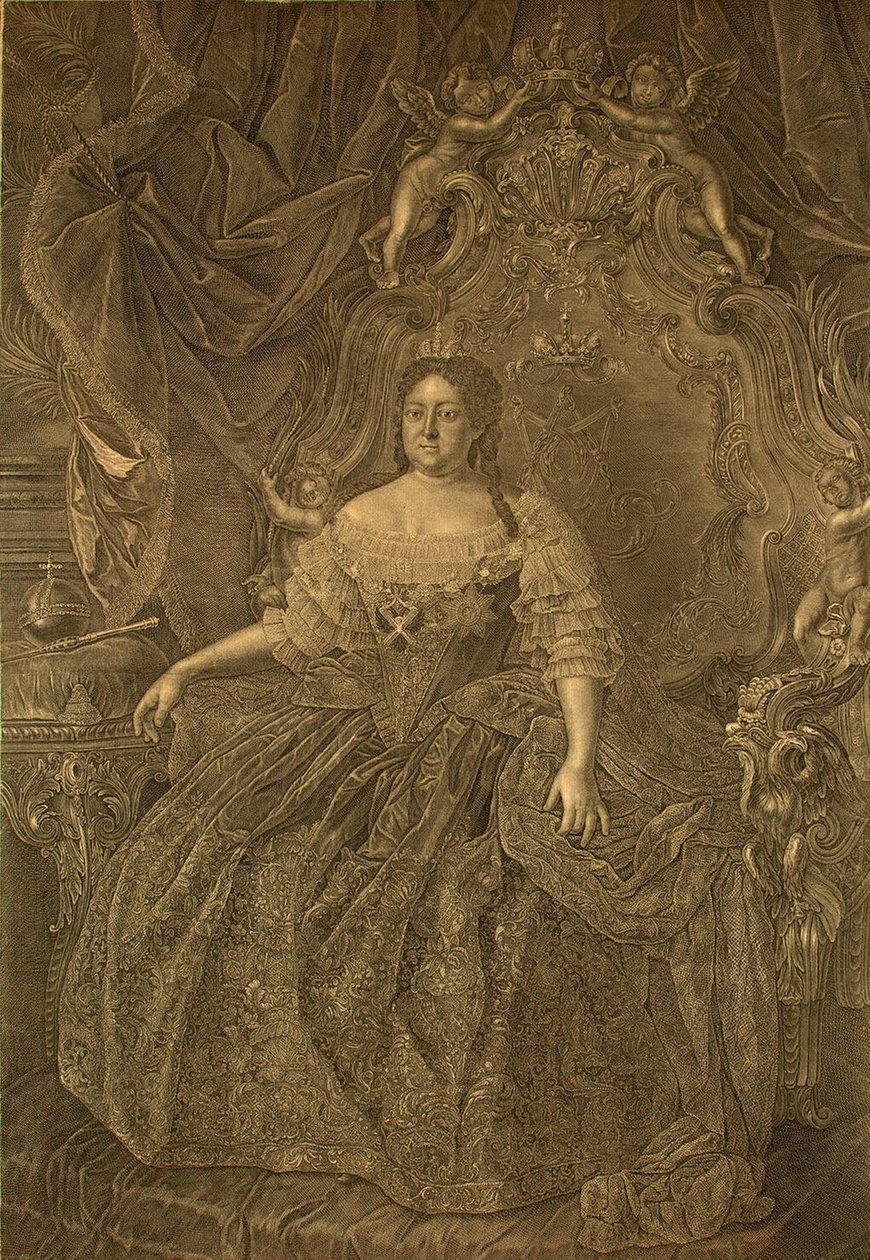 Anna Joannovna császárné portréja 1693-1740, 1740-es évek alkotó: Christian Albrecht Wortmann