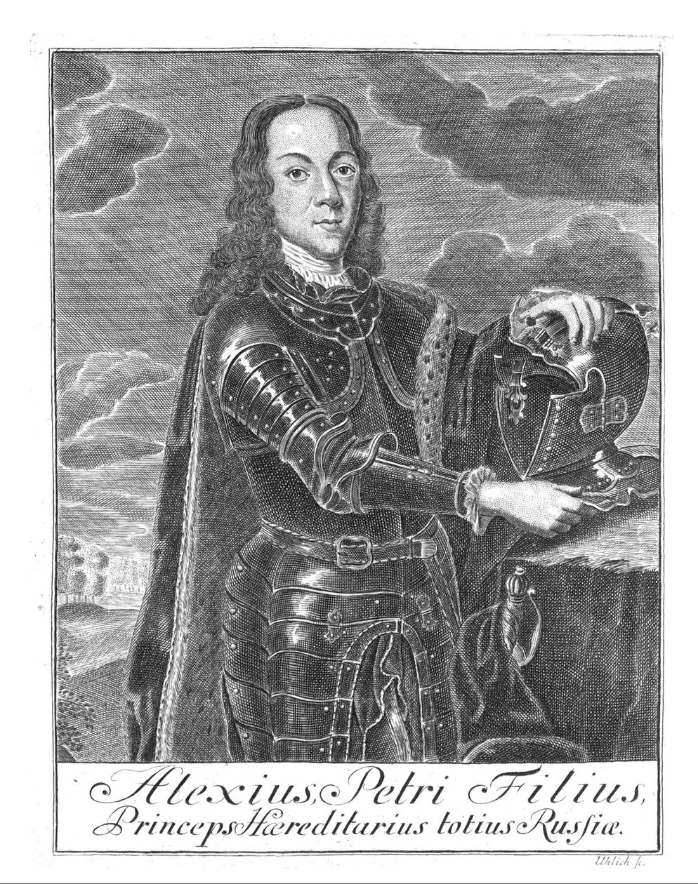 Alekszej Petrovics oroszországi Carevics portréja 1690-1718, kb. 1730 alkotó: Christian Albrecht Wortmann