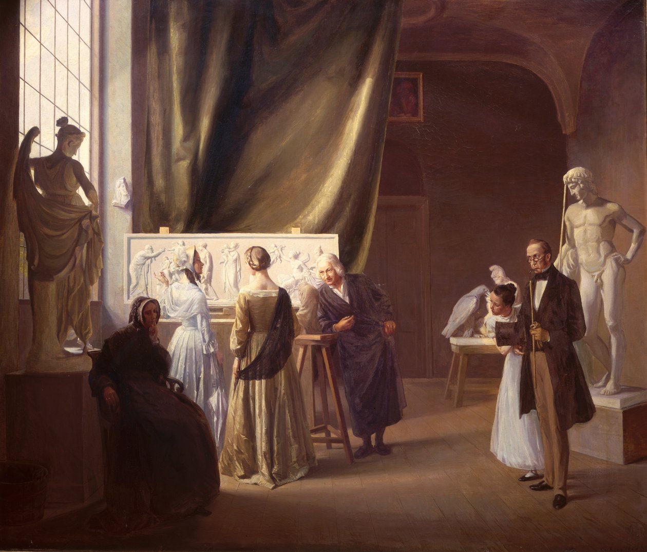 Bertel Thorvaldsen műterme (1770-1844) 1899 (olaj, vászon) alkotó: Christian Bang