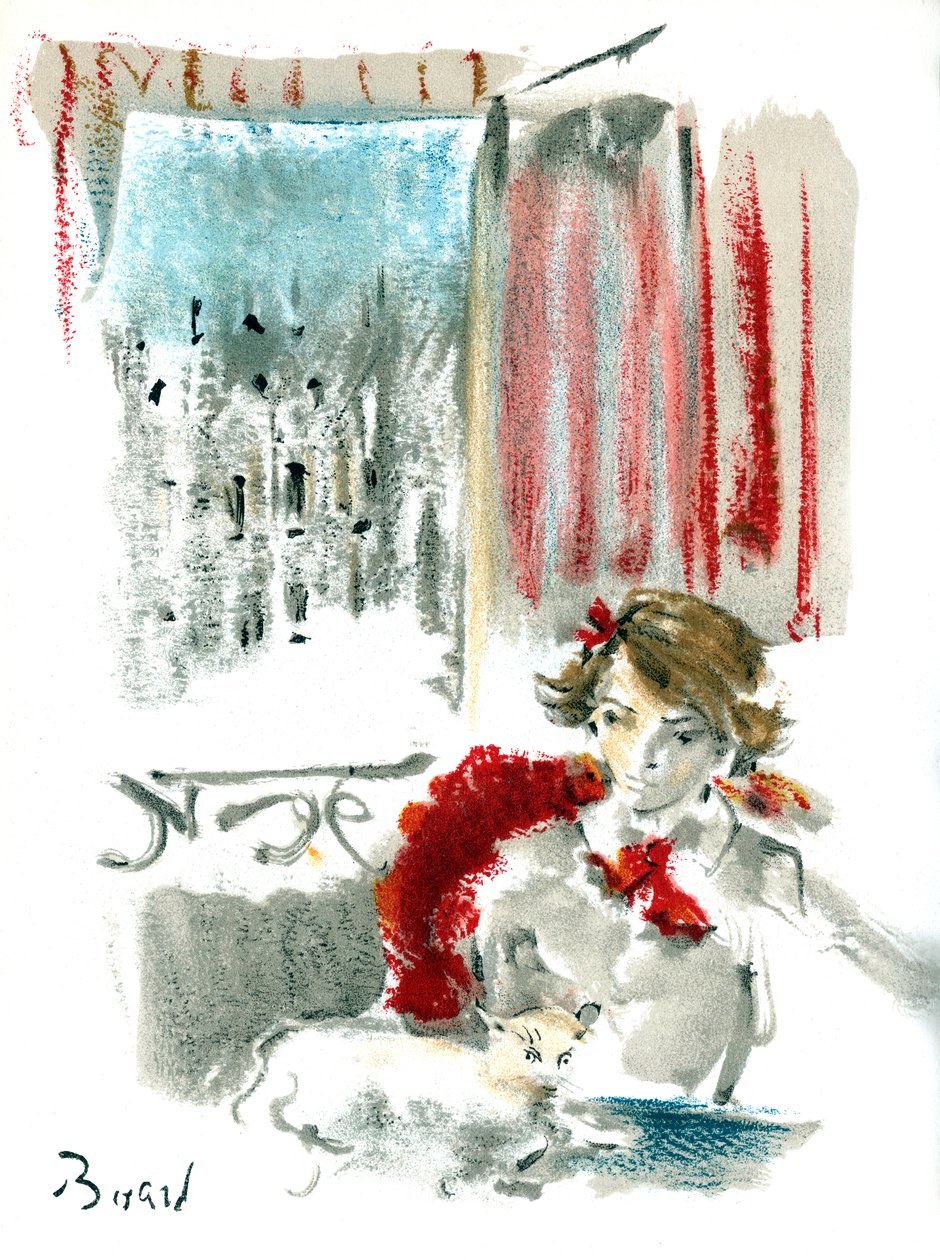 Willy és Colette Willy Claudine a Paris című műve 1946-ban (színes litó) alkotó: Christian Bérard