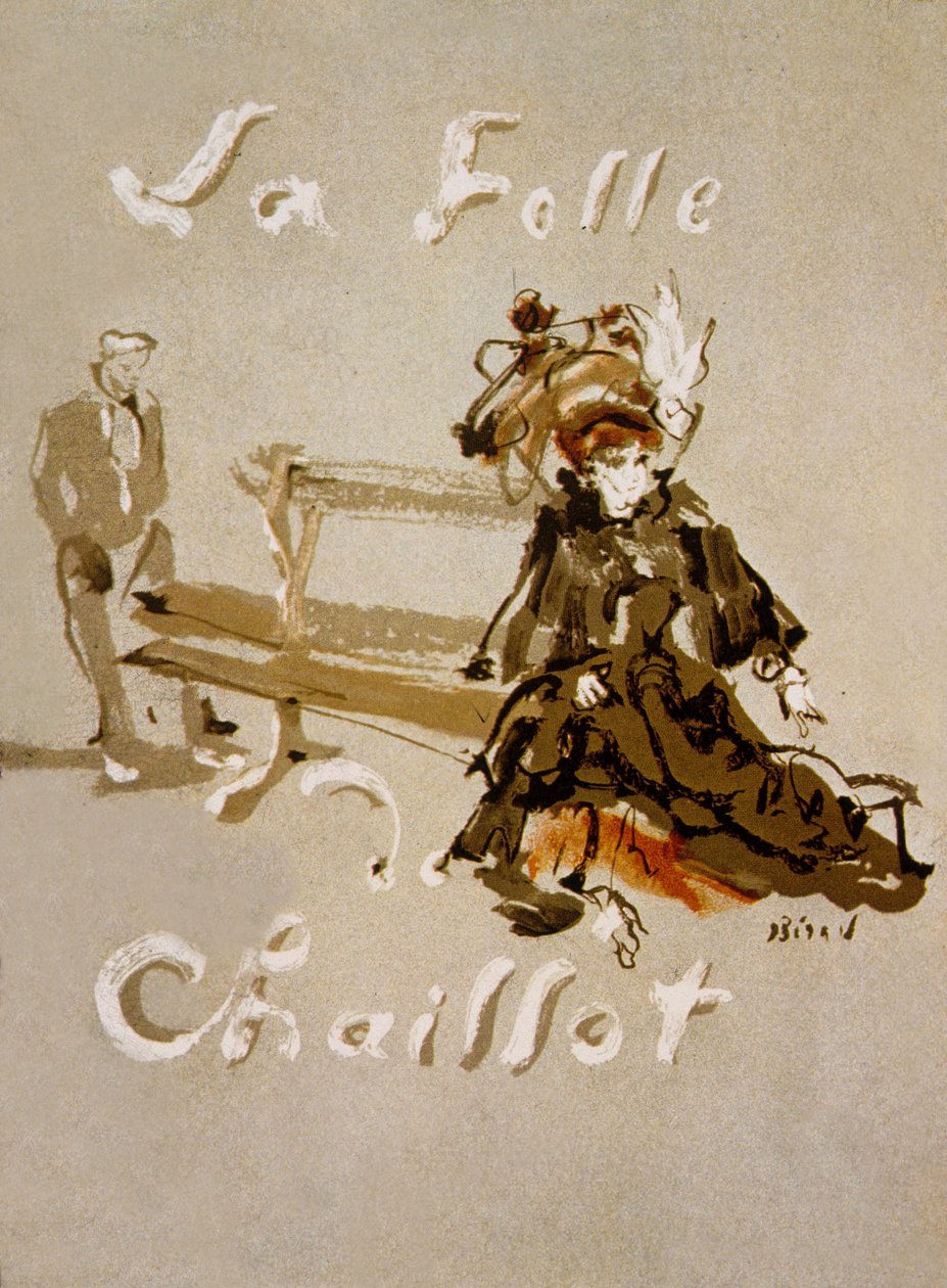 A „The Madwoman of Chaillot” borítója, Jean Giraudoux alkotó: Christian Bérard