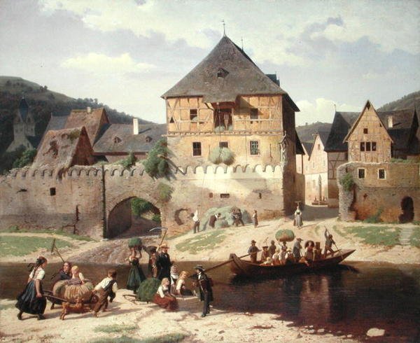 Szénaszüret után alkotó: Christian Eduard Boettcher