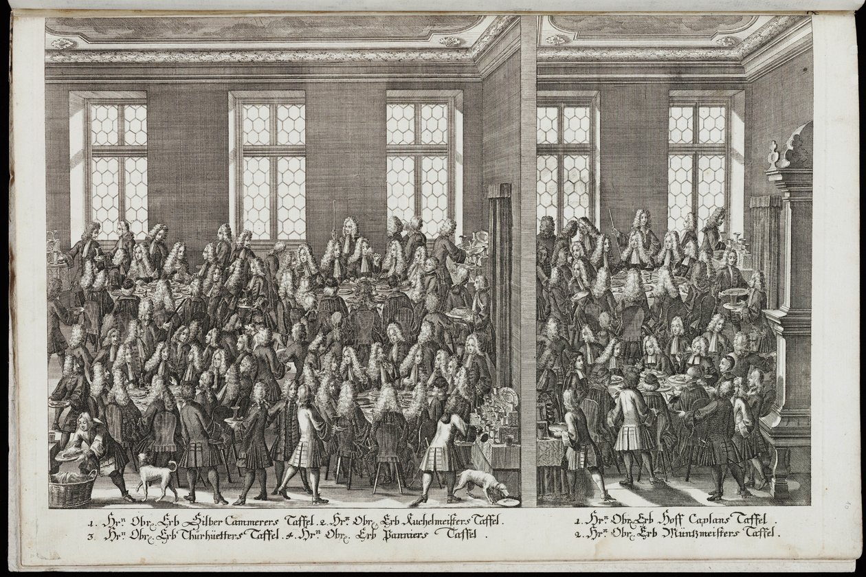 Egy bankett. Károly császár tiszteletére rendezett fesztivál, 1712 alkotó: Christian Engelbrecht