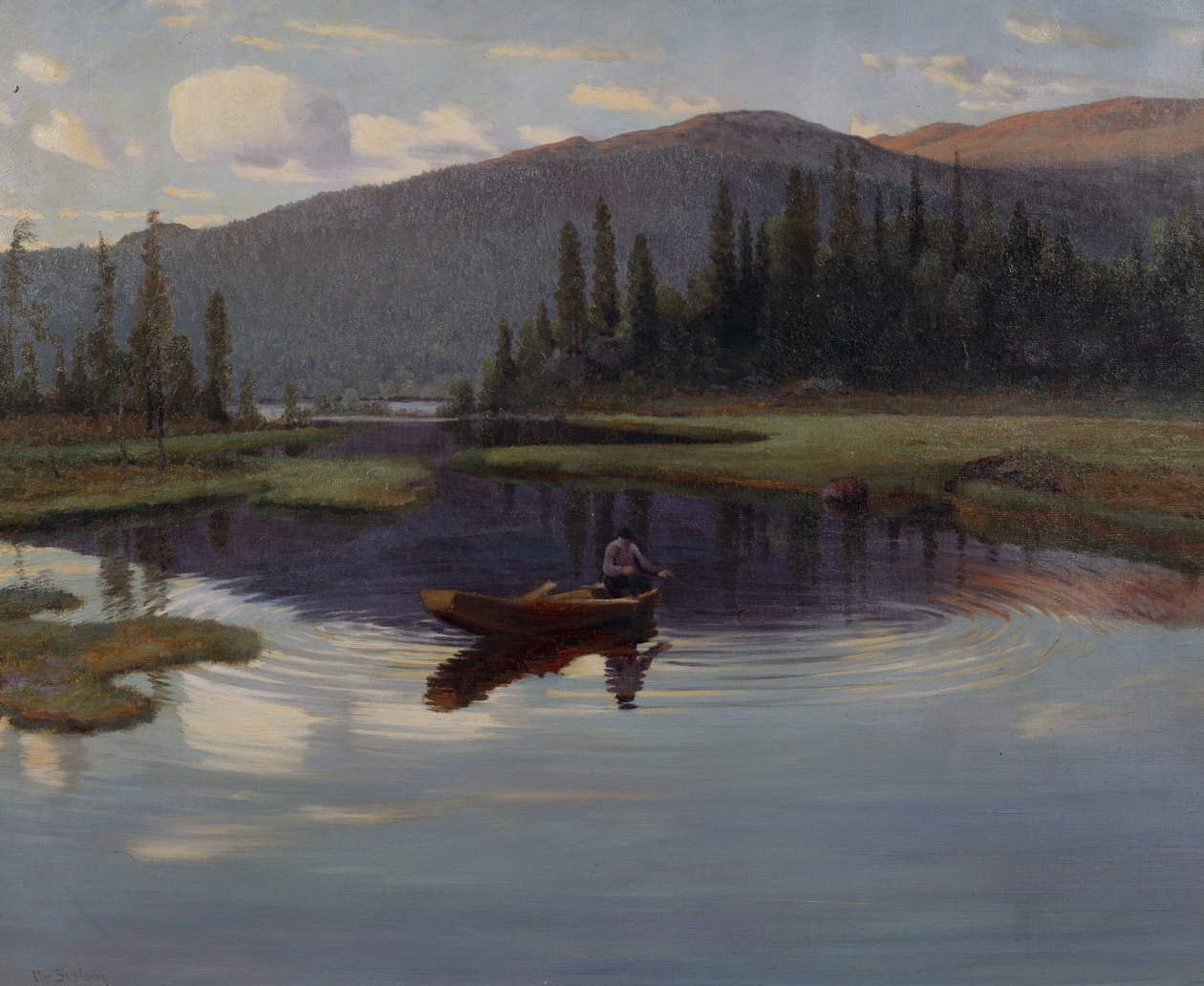 Fra Jupsjoen vagy Jupsea, 1905 körül (olaj, vászon) alkotó: Christian Eriksen Skredsvig