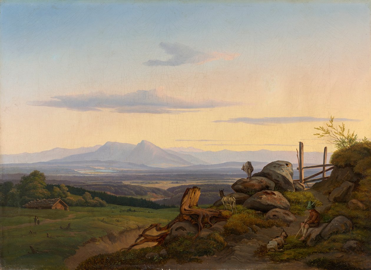 Kilátás a Werdenfelser-földre alkotó: Christian Ernst Bernhard Morgenstern