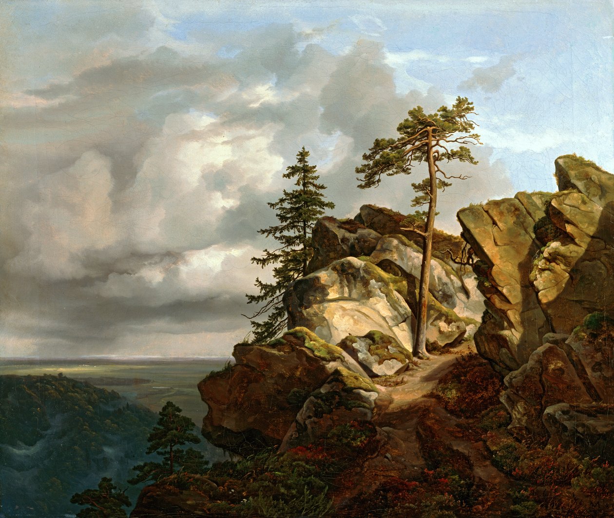 Harz táj (A Lüneburg Heath Harburg közelében) alkotó: Christian Ernst Bernhard Morgenstern