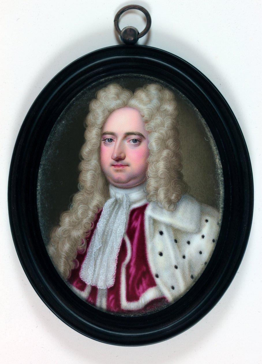 Edward Harley, Oxford 2. grófja és Mortimer (zománc) alkotó: Christian Friedrich (attr.to) Zincke