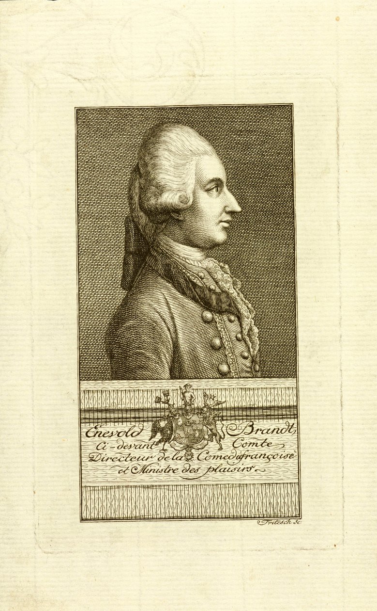 Enevold Brandt gróf portréja 1738-1772, 1773. alkotó: Christian Friedrich Fritzsch