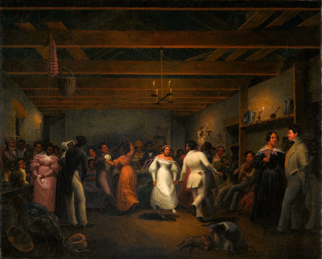 Konyhabál a White Sulphur Springsben, Virginia, 1838 alkotó: Christian Friedrich Mayr