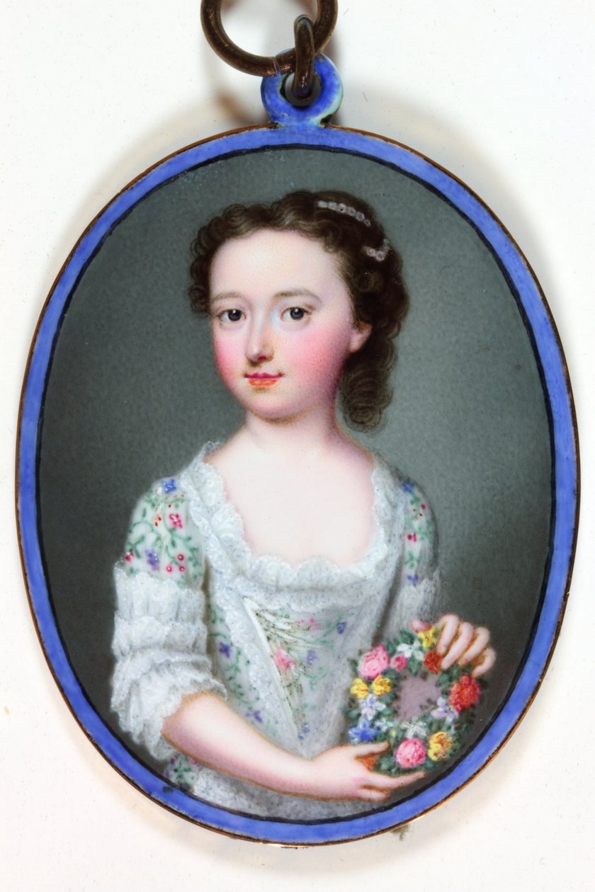 Lady Elizabeth Cavendish Bentinck, később Weymouth vikomtné és Bath Marchioness (zománc) alkotó: Christian Friedrich Zincke
