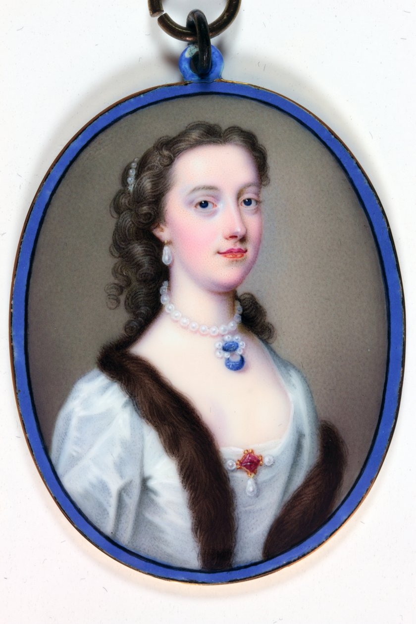 Lady Margaret Cavendish-Holles-Harley, Portland hercegnője (zománc) alkotó: Christian Friedrich Zincke