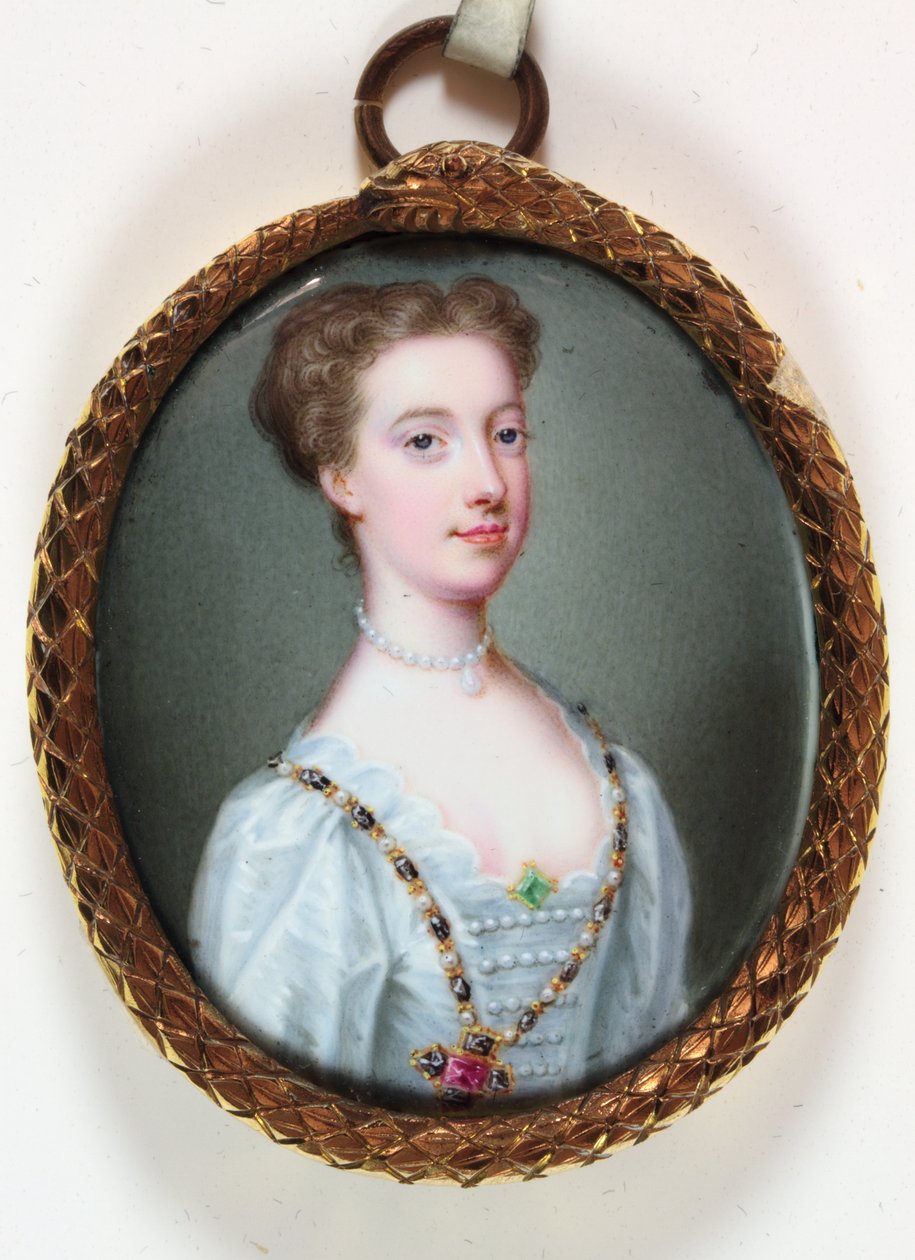 Lady Margaret Cavendish Holles Harley (zománc) alkotó: Christian Friedrich Zincke