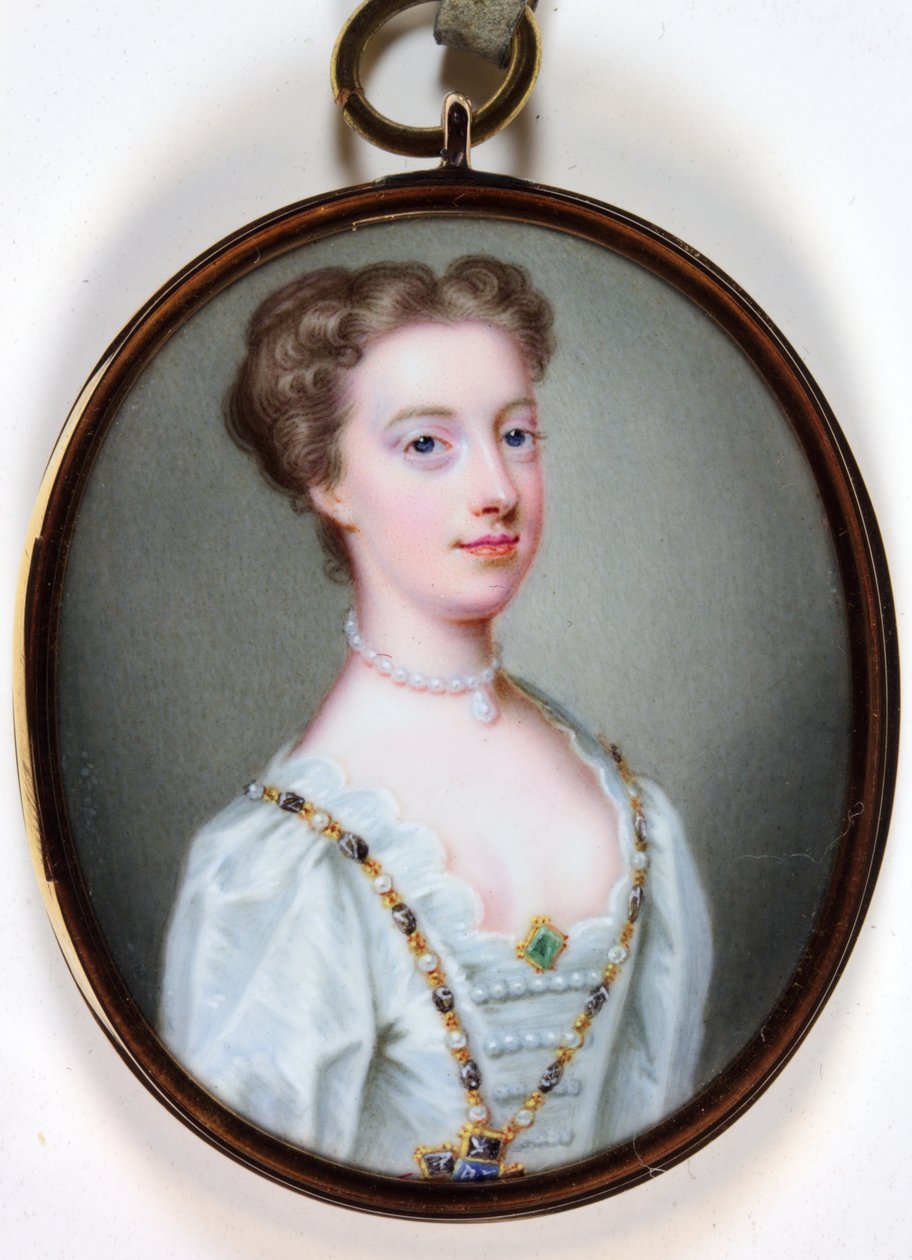 Lady Margaret Cavendish Holles Harley (zománc) alkotó: Christian Friedrich Zincke