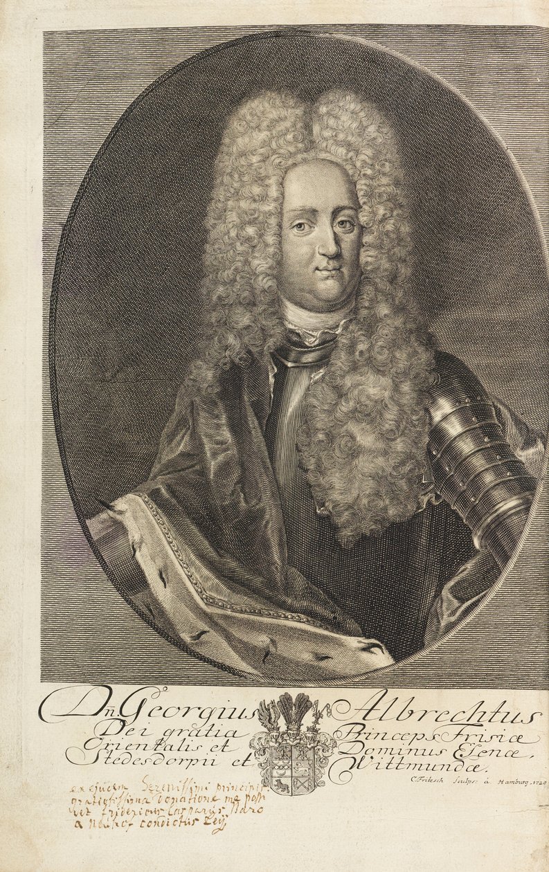 George Albert kelet-fríz herceg portréja 1690-1734, 1720. alkotó: Christian Fritzsch