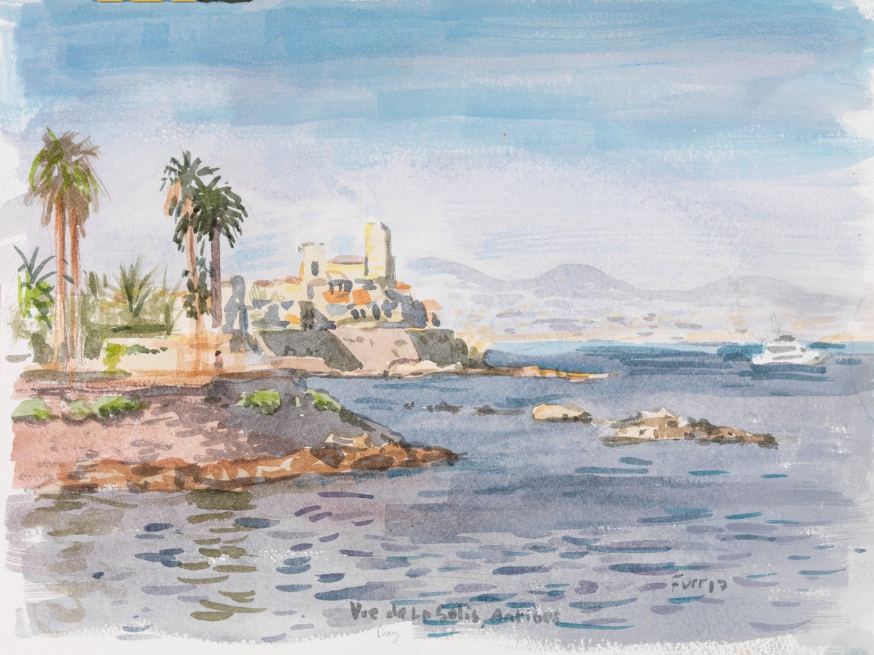 Antibes, 2017 (akvarell) alkotó: Christian Furr