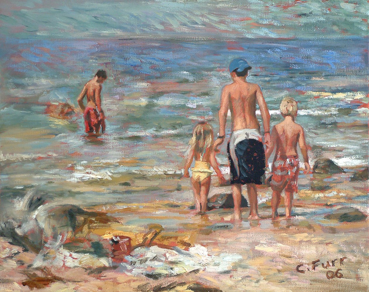 Strandjelenet, 2006 (olaj, vászon) alkotó: Christian Furr