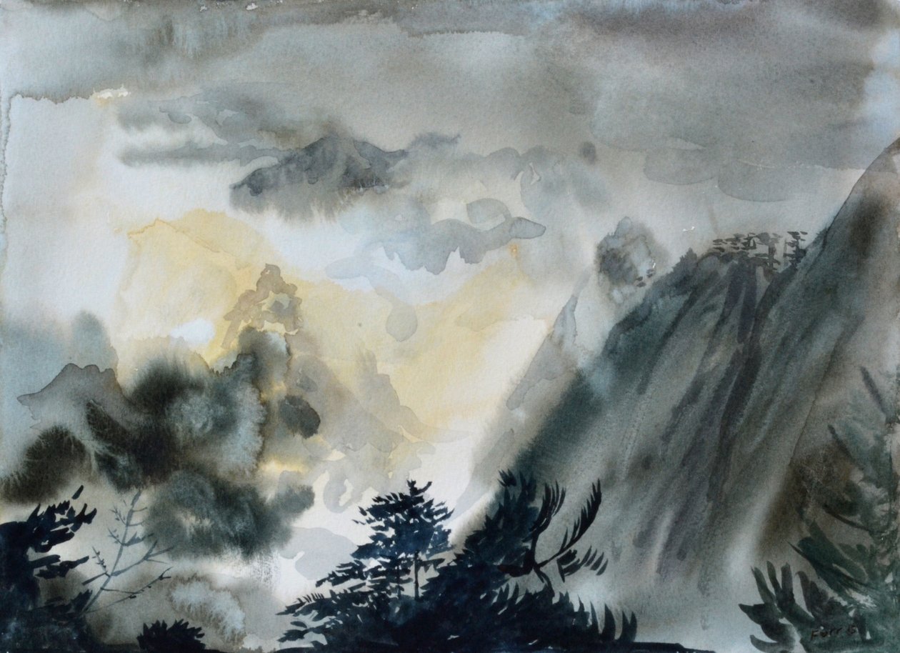 Black Mountain, 2015 (akvarell, papír) alkotó: Christian Furr