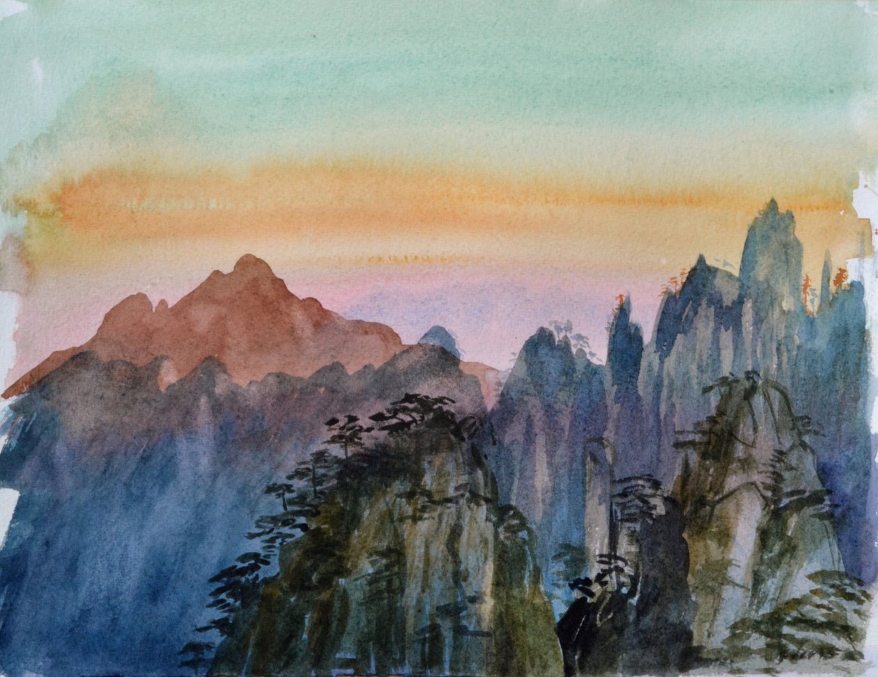 Buddhák fénye II, 2015 (akvarell, papír) alkotó: Christian Furr