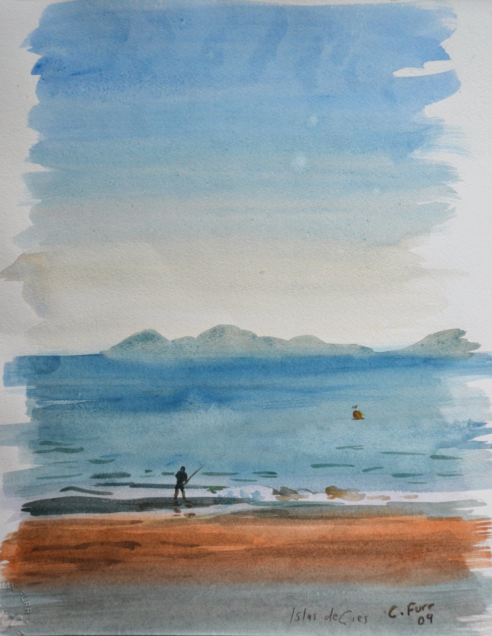 Islas De Cies, 2013 (akvarell) alkotó: Christian Furr
