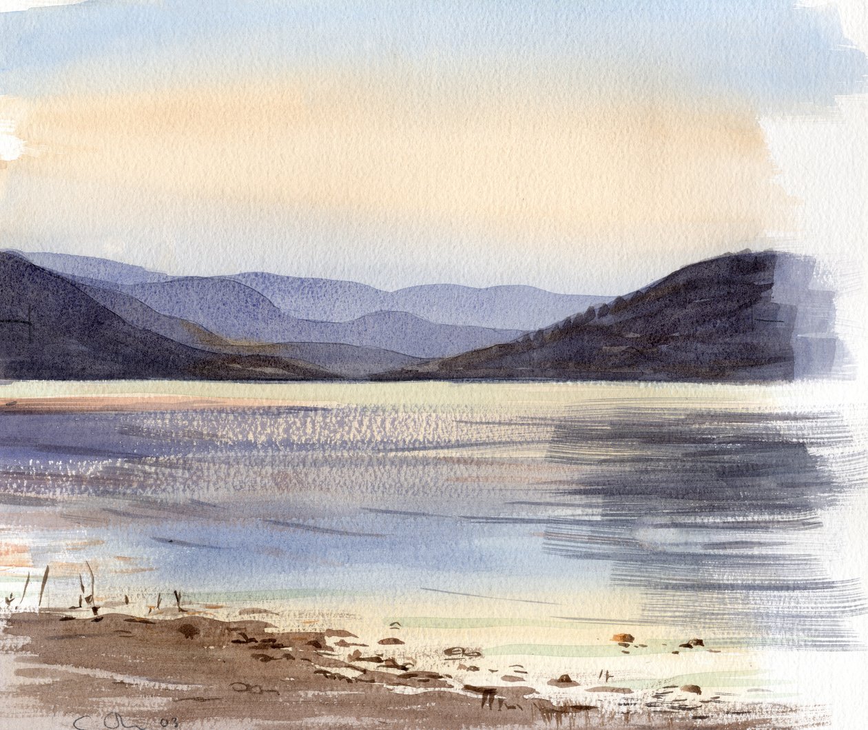 Lac Du Salagou (akvarell) alkotó: Christian Furr