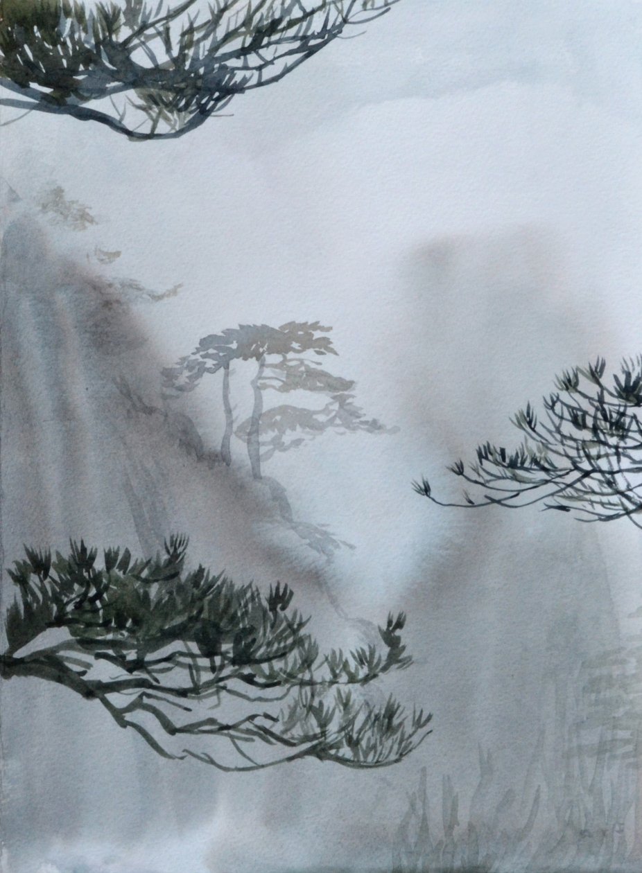 Last of the Mountains, 2015 (akvarell, papír) alkotó: Christian Furr