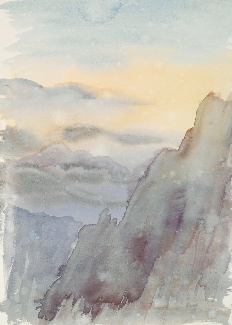 Mountain Bliss - PaiyunTing II, 2015 (akvarell, papír) alkotó: Christian Furr