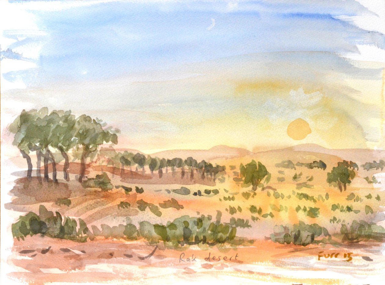 Rak Desert II, 2016 (akvarell) alkotó: Christian Furr