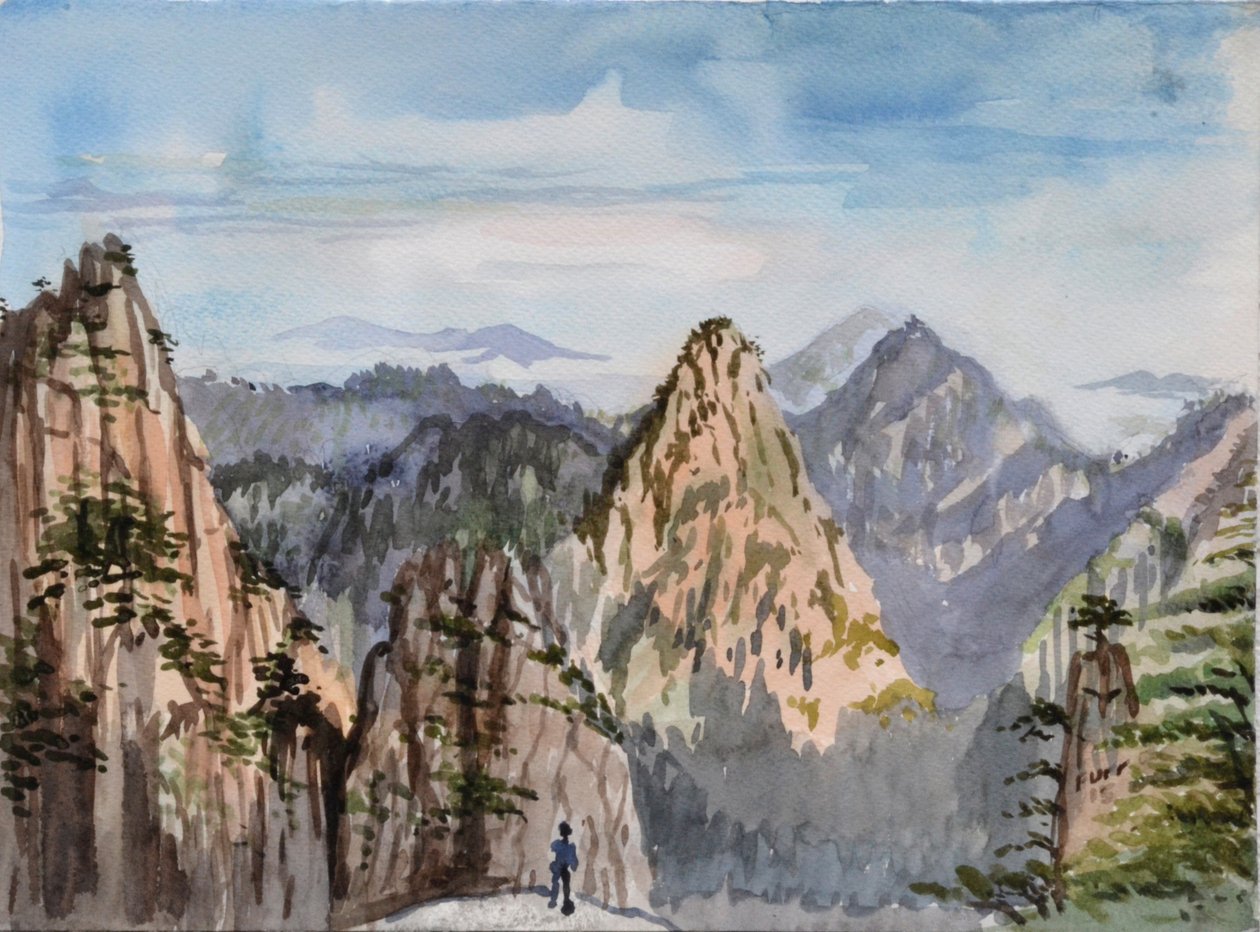 A Nagy Csúcs, 2015 (akvarell, papír) alkotó: Christian Furr