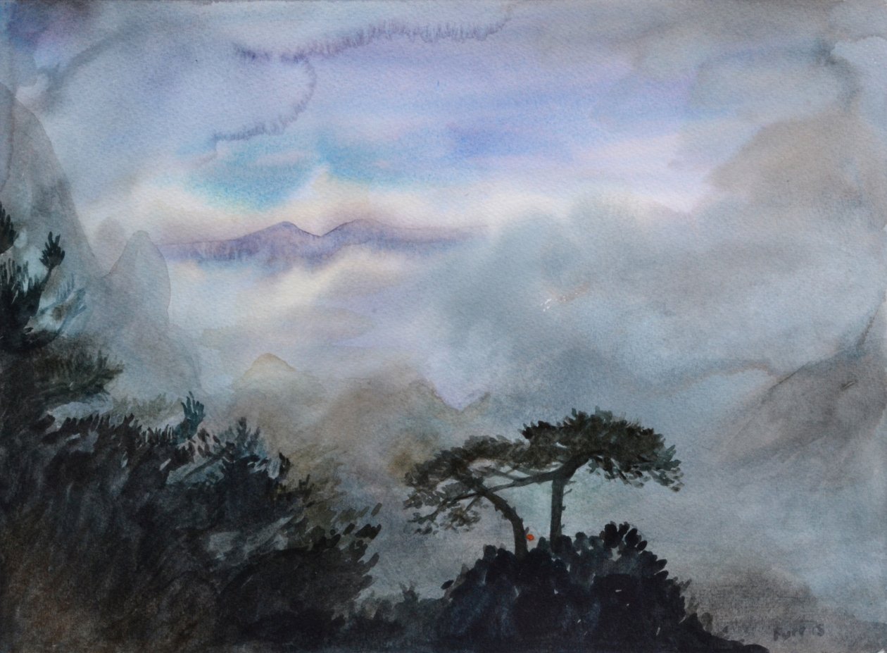 Wistful Mountain, 2015 (akvarell, papír) alkotó: Christian Furr