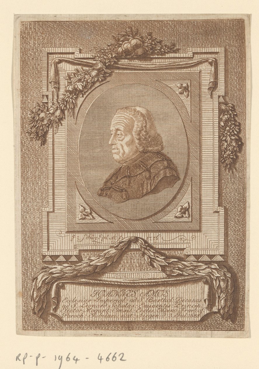 Johann Baptist Amos portréja alkotó: Christian Georg Schütz (I)