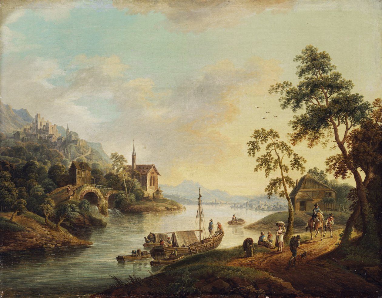 Rajnai táj alkotó: Christian Georg Schutz