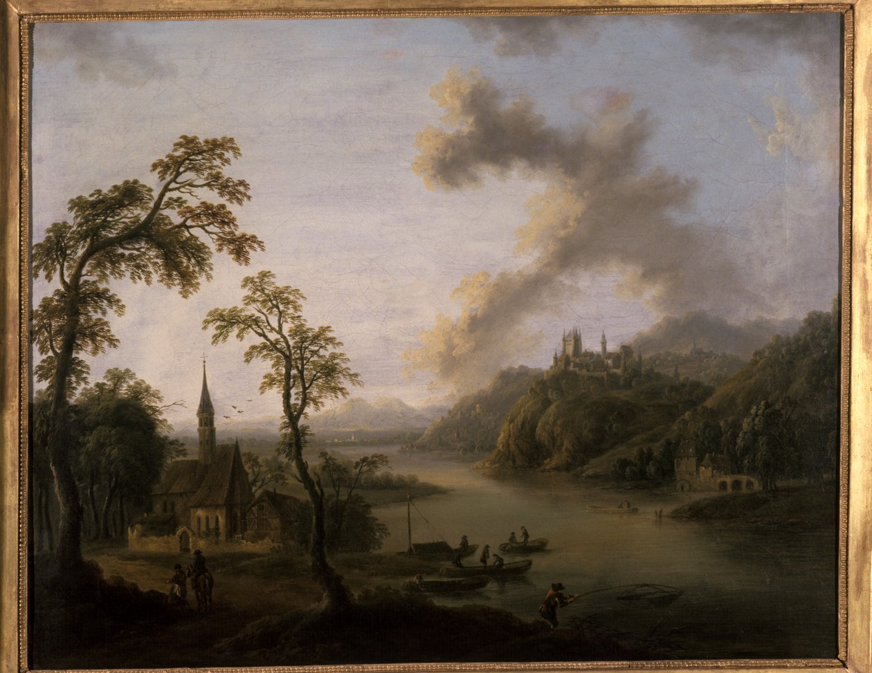 Folyói táj alkotó: Christian Georg the Elder Schuetz