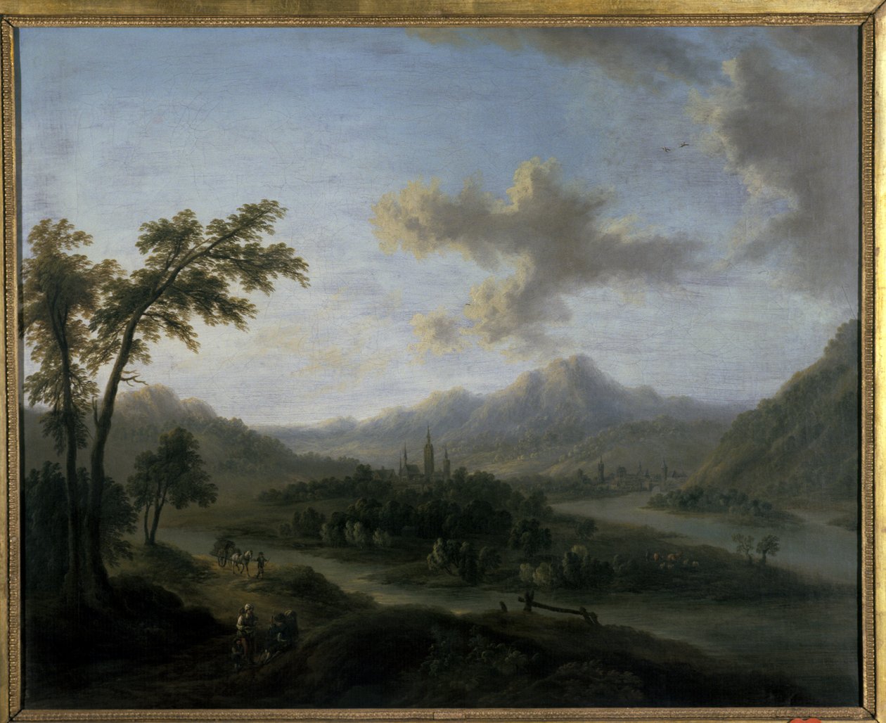 Folyói táj alkotó: Christian Georg the Elder Schuetz