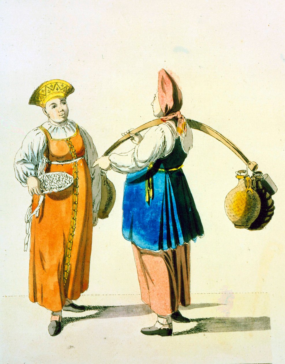 Tejtermelő nők, 1799. alkotó: Christian Gottfried Heinrich Geissler