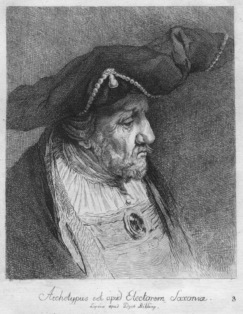 Ő a szász választófejedelem archetípusa. Lipsice in Duck Bibliop, 1769 alkotó: Christian Gottfried Schultze