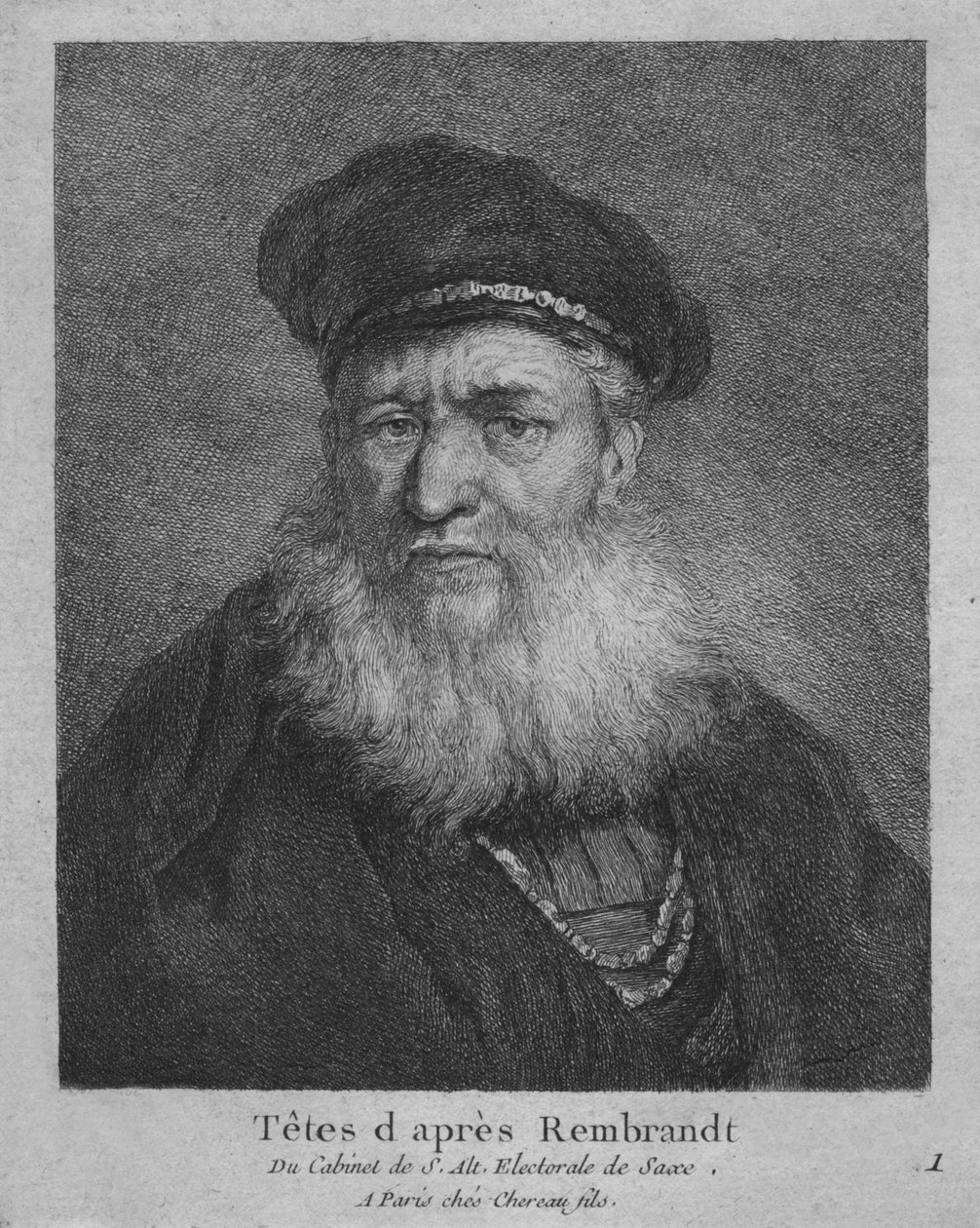 Rembrandt után, 1770. alkotó: Christian Gottfried Schultze