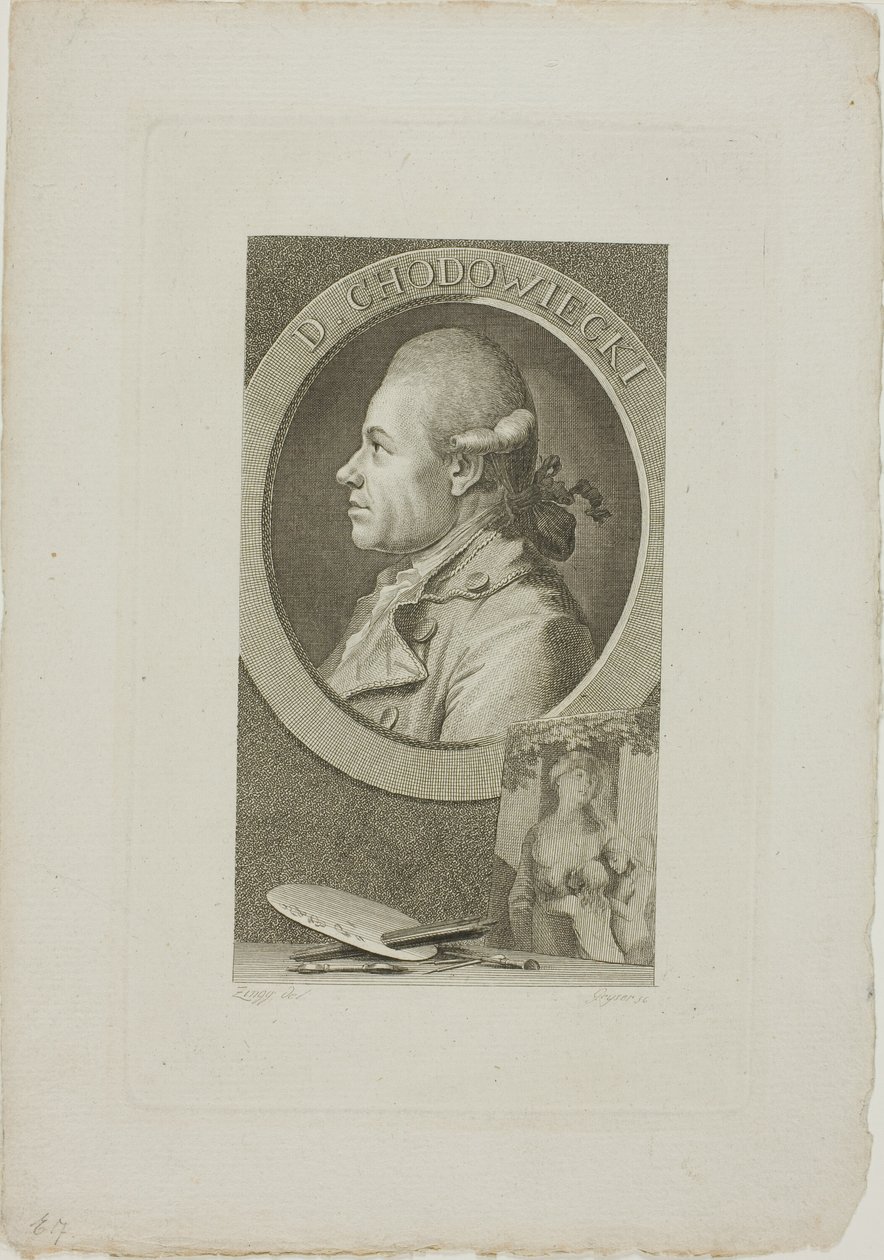 Daniel Chodowiecki portréja alkotó: Christian Gottlieb Geyser