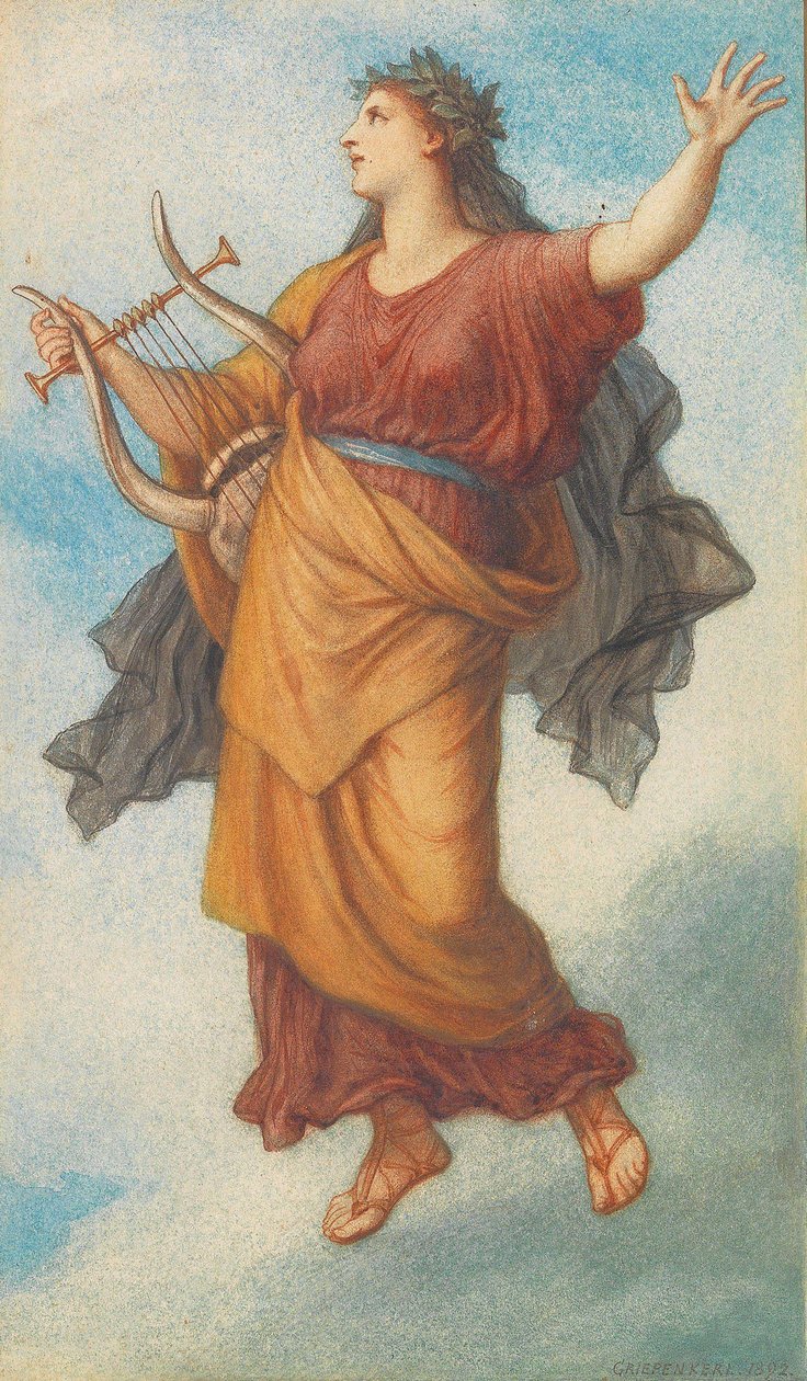 The Muse Polyhymnia, 1892. alkotó: Christian Griepenkerl