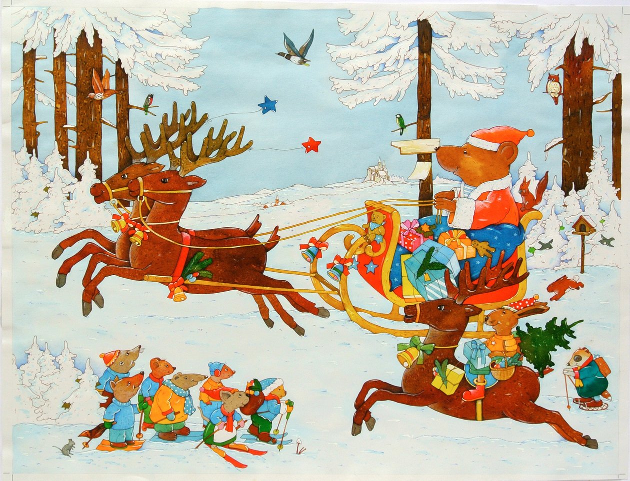 Karácsonyi medve, 2011 (akvarell, papír) alkotó: Christian Kaempf