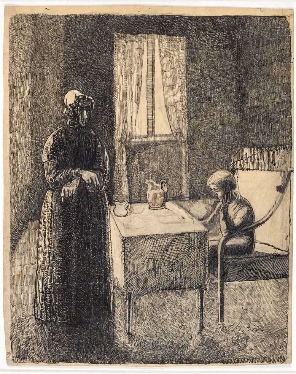 Jelenet David Copperfieldből (?) alkotó: Christian Kongstad Petersen