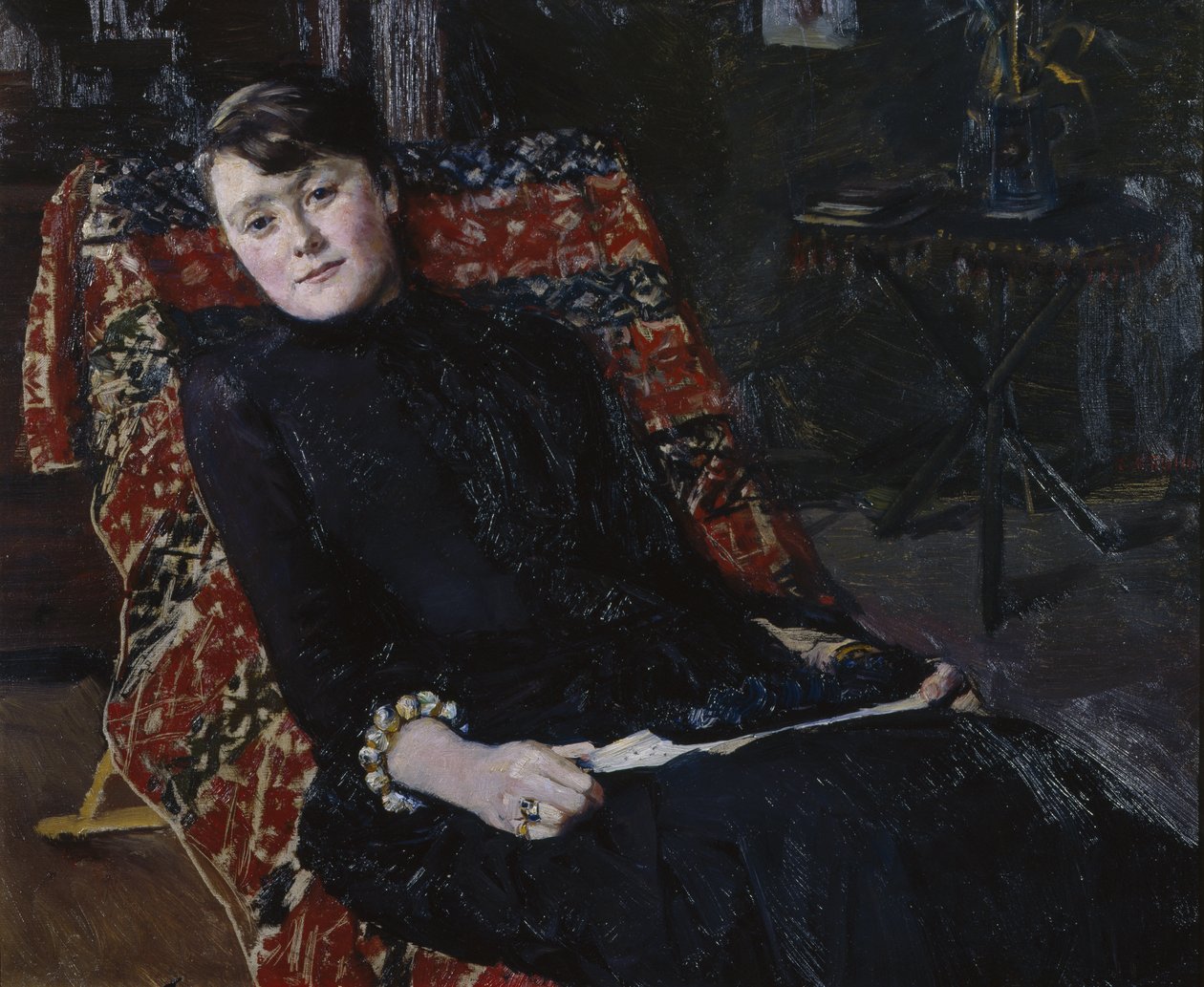 Constance Brown színésznő alkotó: Christian Krohg