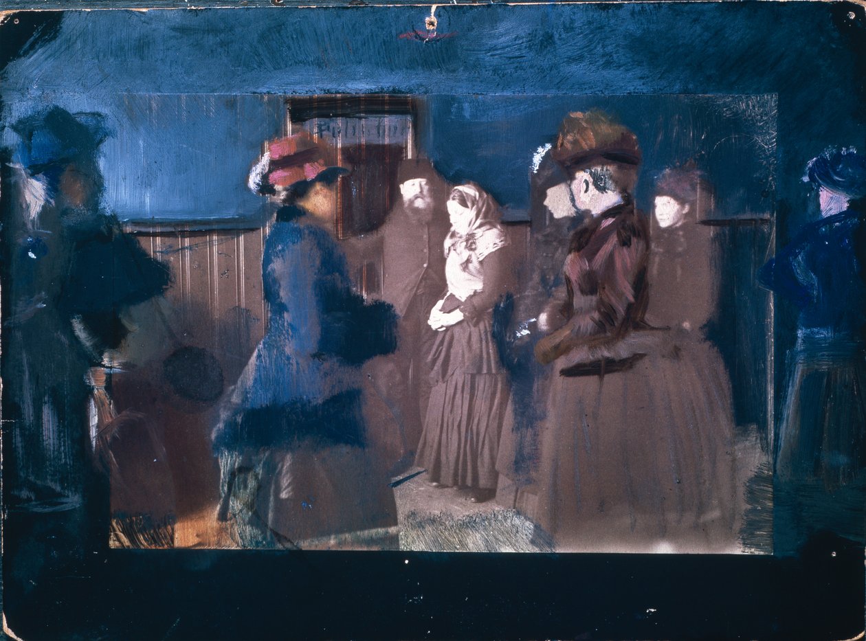 Albertine a rendőrségi orvosi váróteremben (fénykép, vázlat) alkotó: Christian Krohg